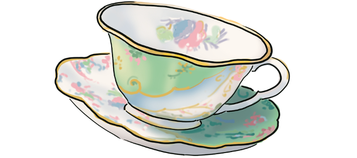 Drawing of a teacup