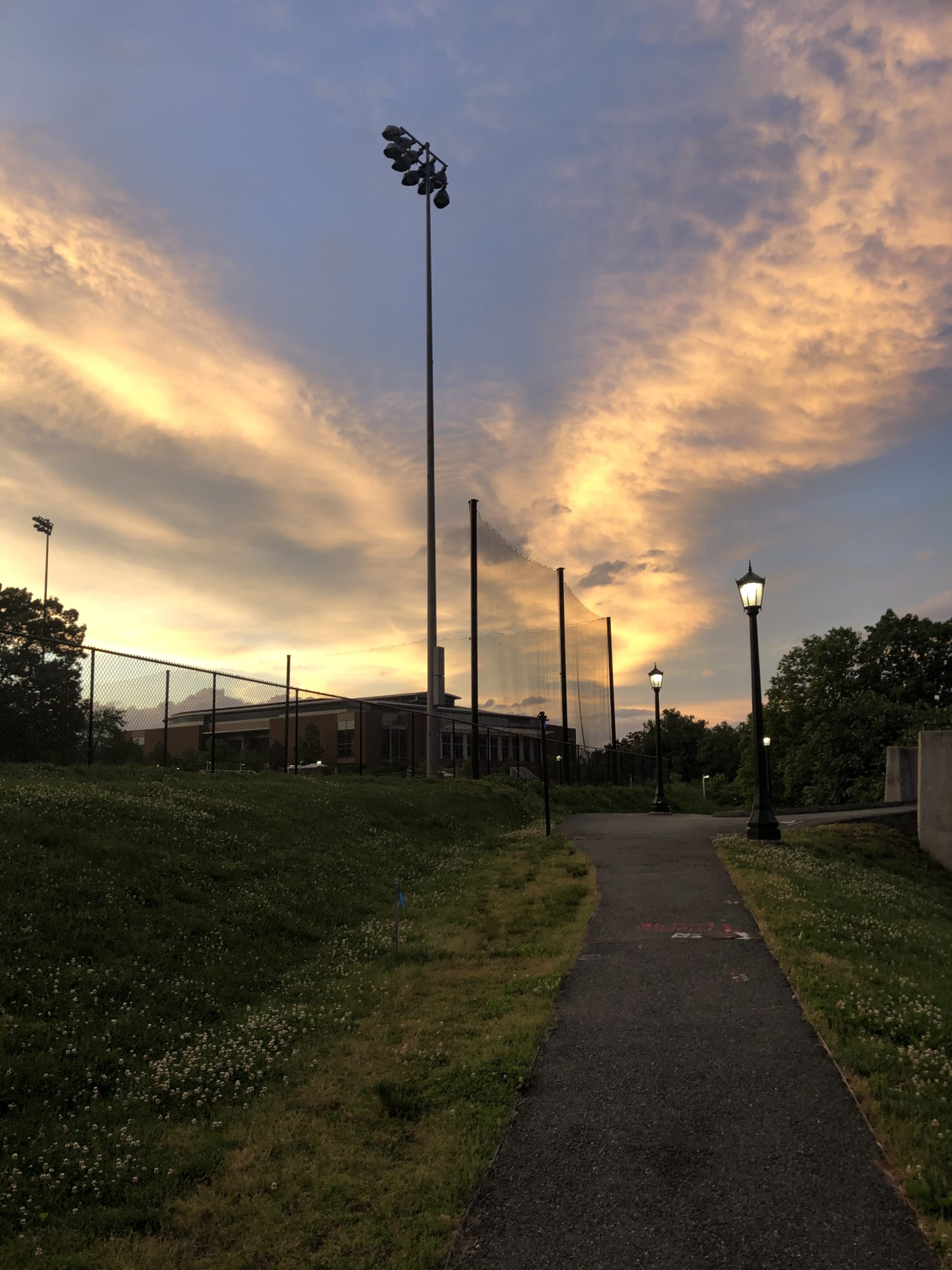 Photograph of the outdoors as the sun is setting